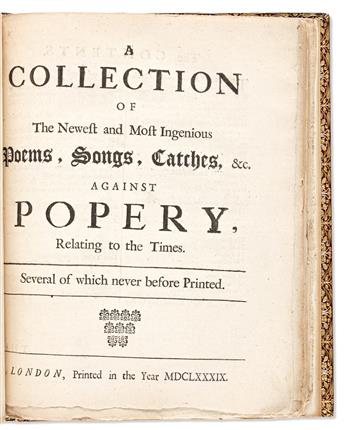 Marvell, Andrew (1621-1678) et alia. Sammelband of Seven Collections of Poems, 1689.